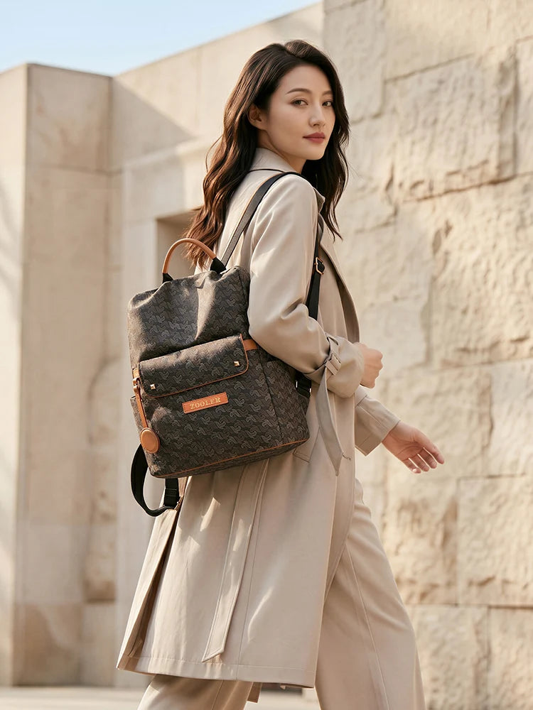ZOOLER Nylon Embossed Backpack