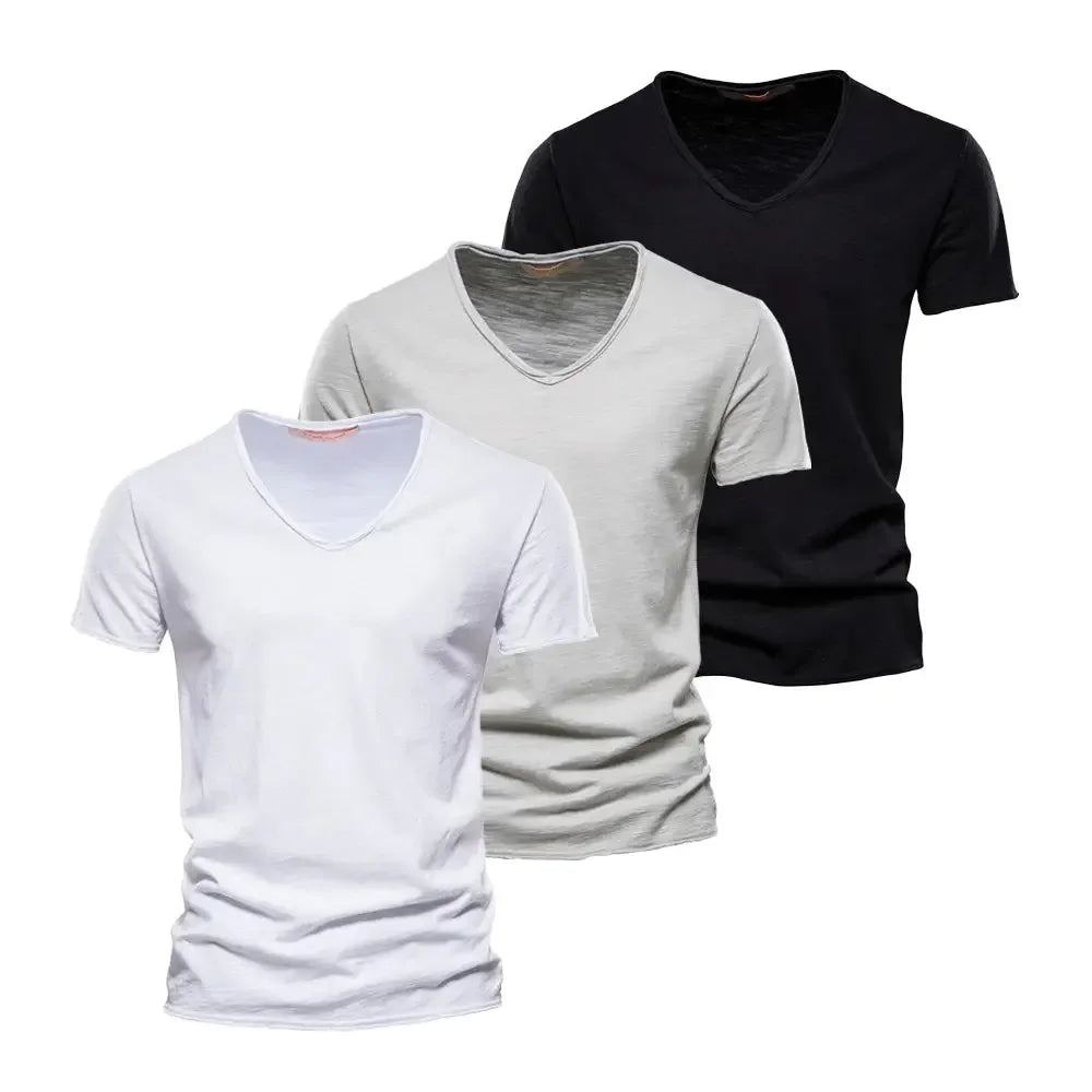 AIOPESON 3 Pack of 100% Cotton Men's T-Shirts - ShopHub