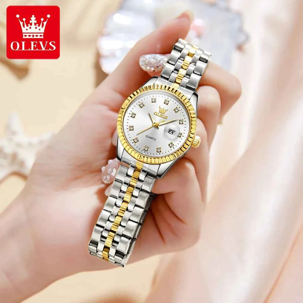 OLEVS 5526 Waterproof Watch for Men and Women - Luminous Quartz Wristwatch with Calendar - Fashionable Date Gift