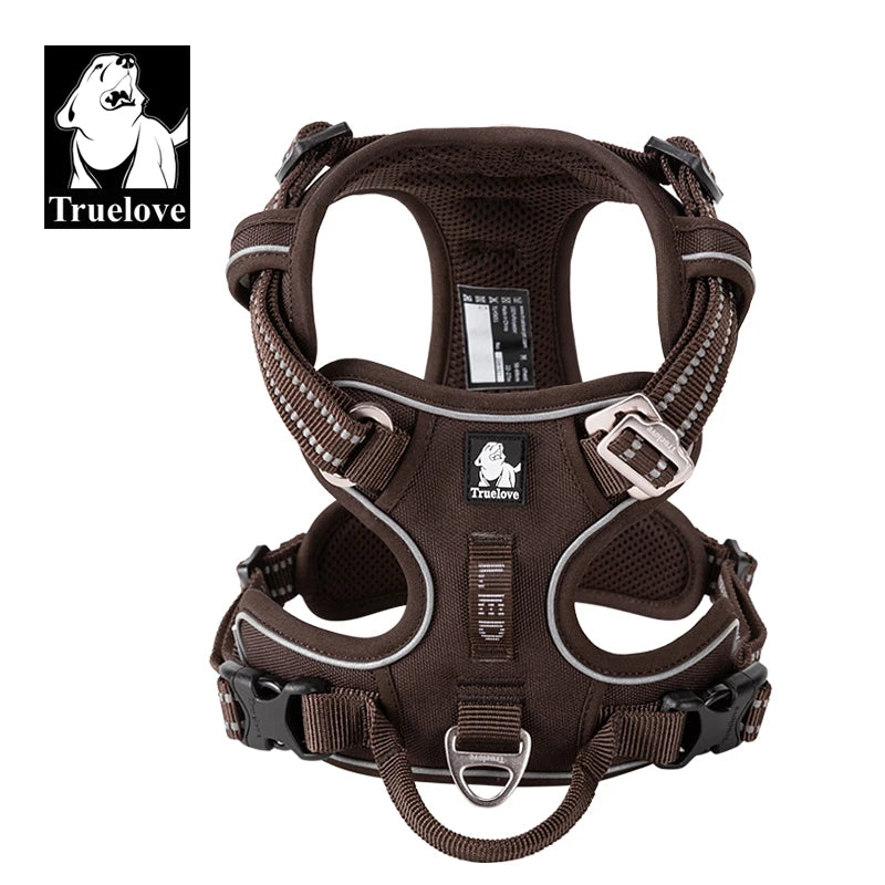 Truelove Pet Harness Fashionable Nylon Durable Dog Harness Reflective Breathable Padded Training Vest Luxury Pet Accessories