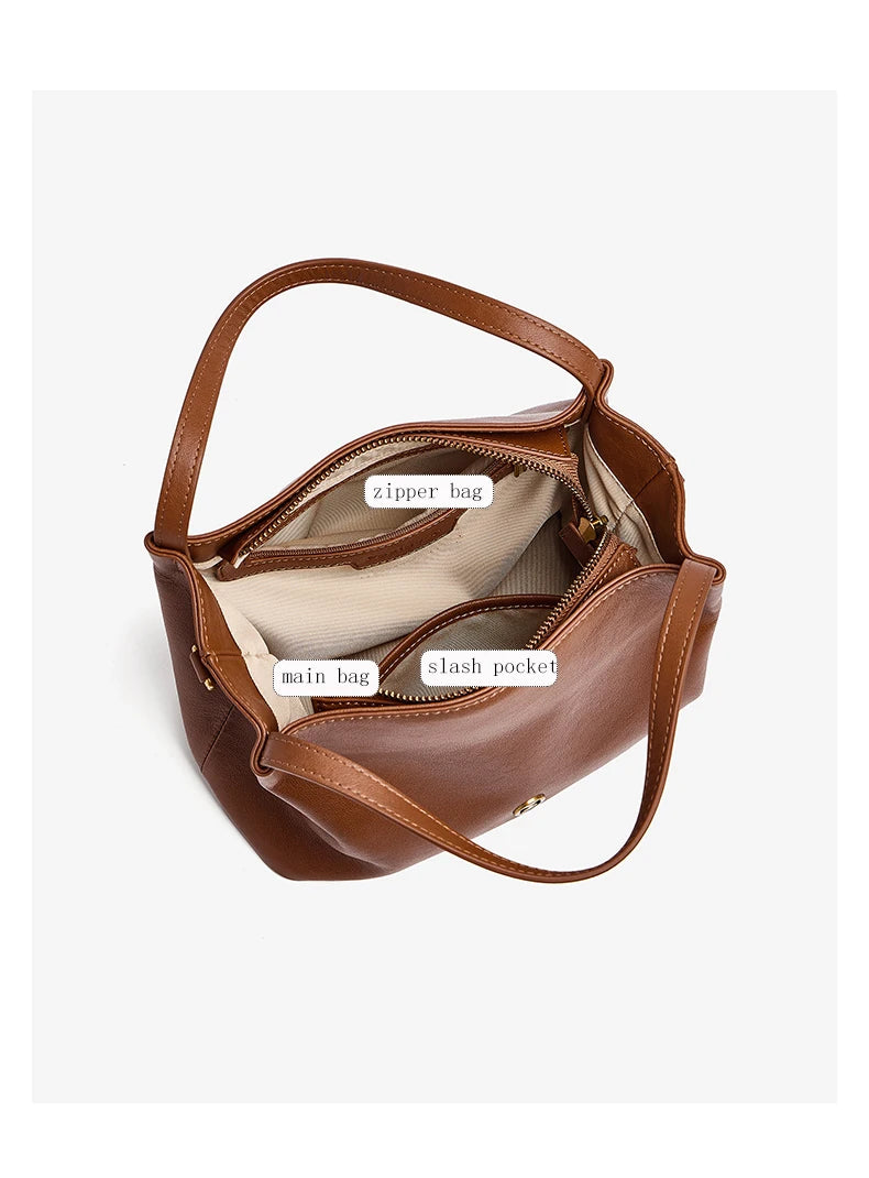 FOXER Genuine Leather Shoulder Bag