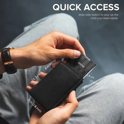 Rfid Credit Card Holder Mens Wallet Luxury Brand Bank Cardholder Cass Carbon Fiber Minimalist Walet Purse Smart Wallets for Men