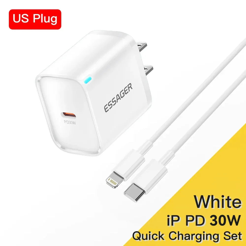 Essager Mini 30W Type C Charger Set - ShopHub
