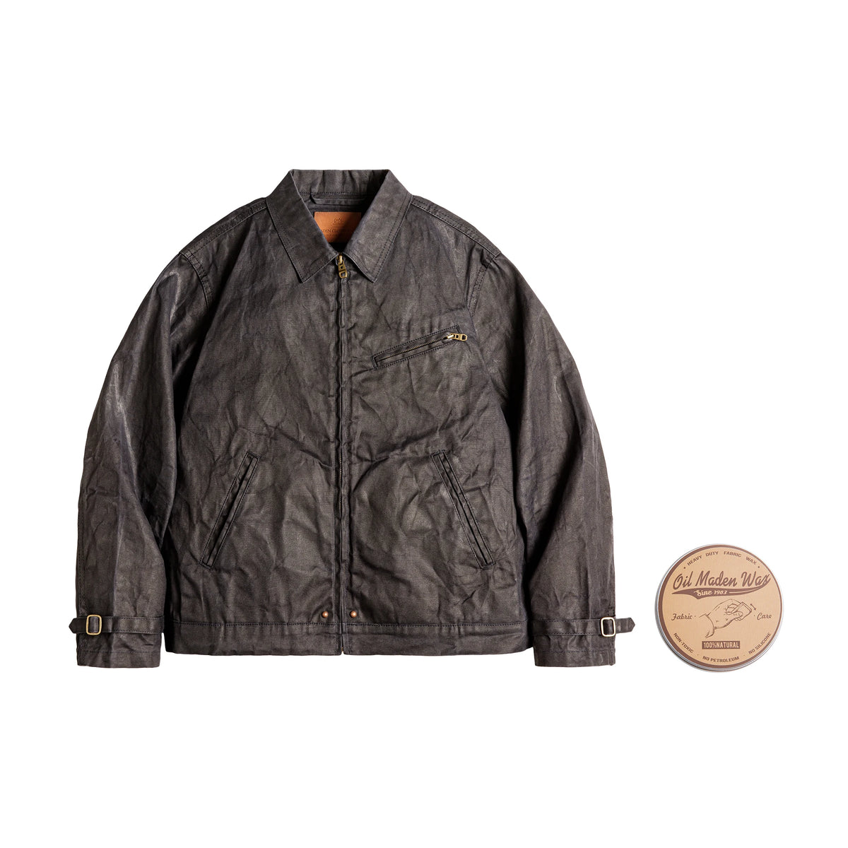 Maden Men's Vintage IV Oil Waxed Canvas Jacket