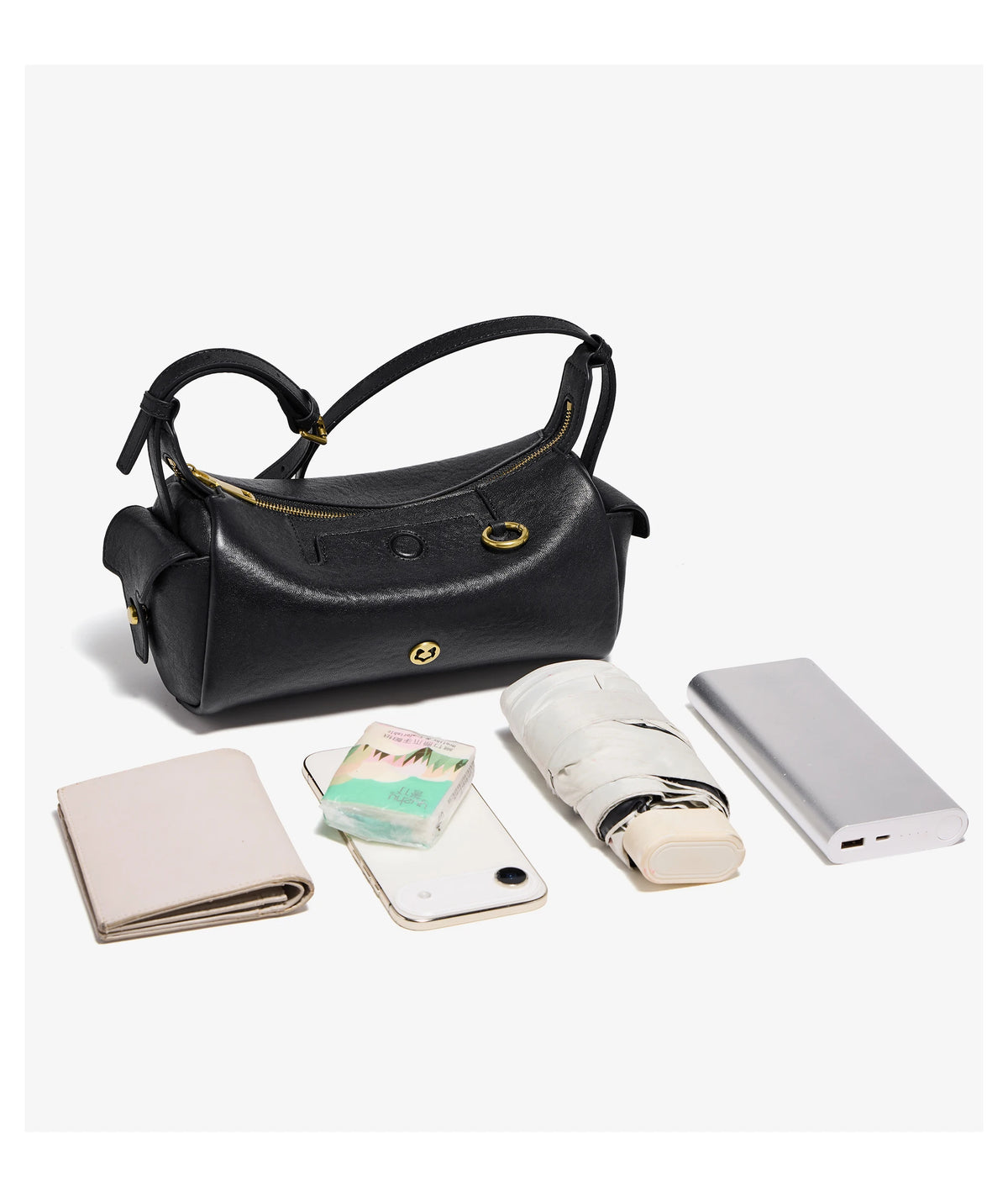 FOXER 2026 New Spring Women's Shoulder Bag Genuine Leather Cylinder Crossbody Bag Lightweight & Durable Bag for Travel & Daily