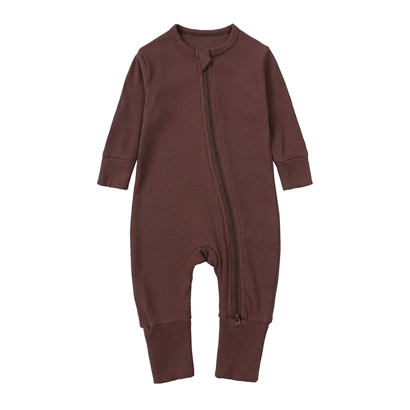 Kids Tales Little Cloud Ribbed Long-Sleeve Baby Romper