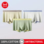 MiiOW Men's Cotton Underwear 3Pcs Silky Softness Antibacterial Boxers