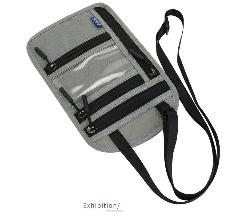 RFID Passport Holder Travel Anti-Theft Neck Pouch