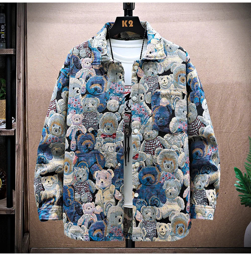 Men's Teddy Bear 3/4 Sleeve Jacket - ShopHub