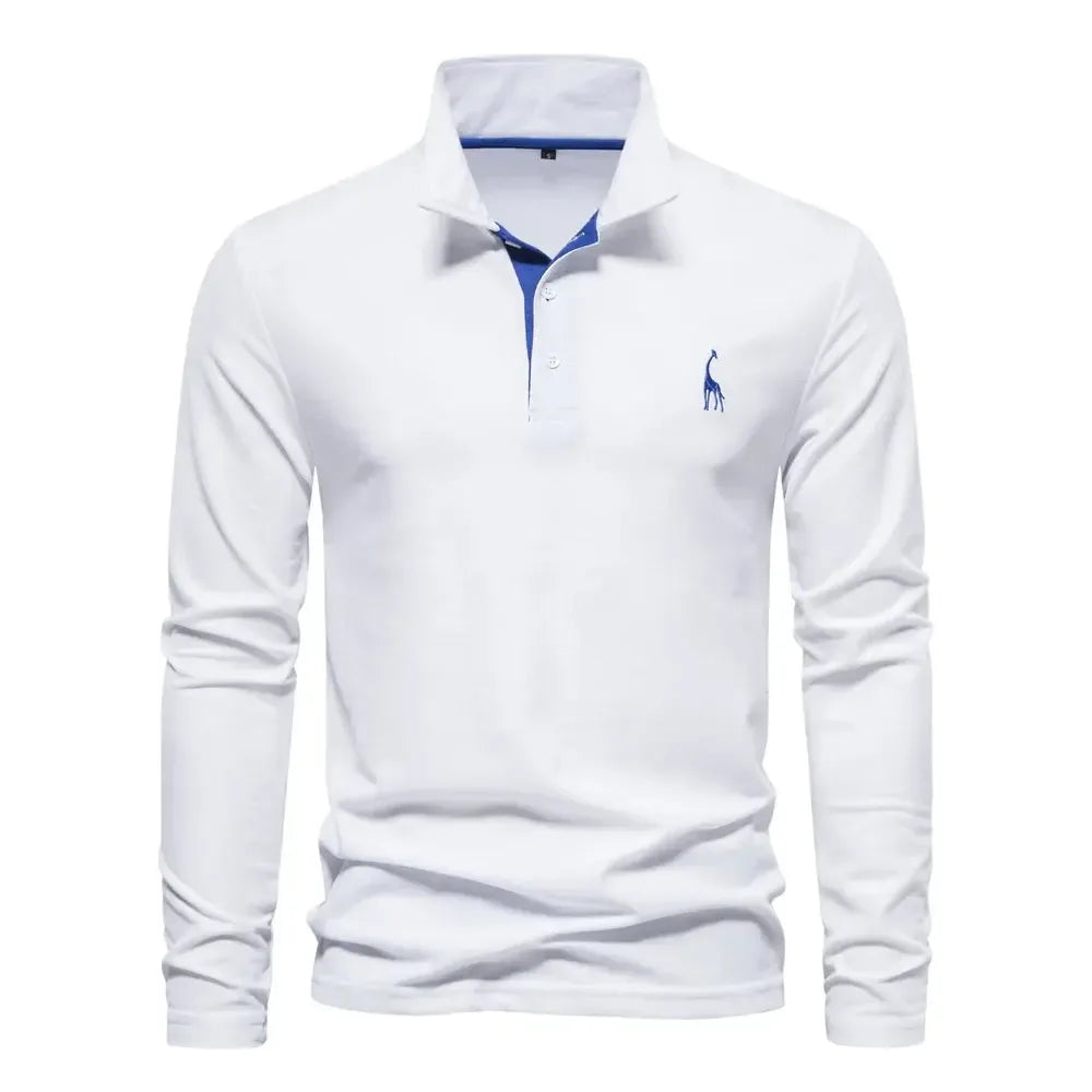 AIOPESON Men's Deer Embroidery Polo Shirts - ShopHub