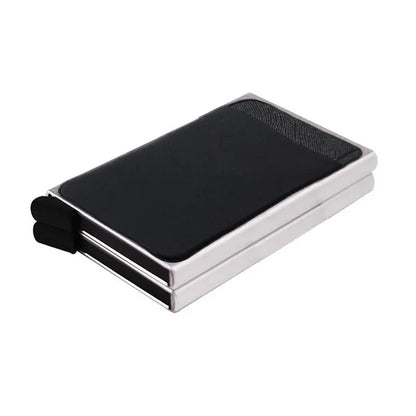 RFID Metal Wallet Double Card Case Pop Up Card Holder 12 Cards Automatic Aluminum Box Cardholder Smart Minimalist Walet for Men