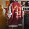 Maden Vintage Yokosuka Embroidered Jacket Men's Jacquard Knitted Cardigan Thickened Warm Zippered Baseball Coat for Fall Winter