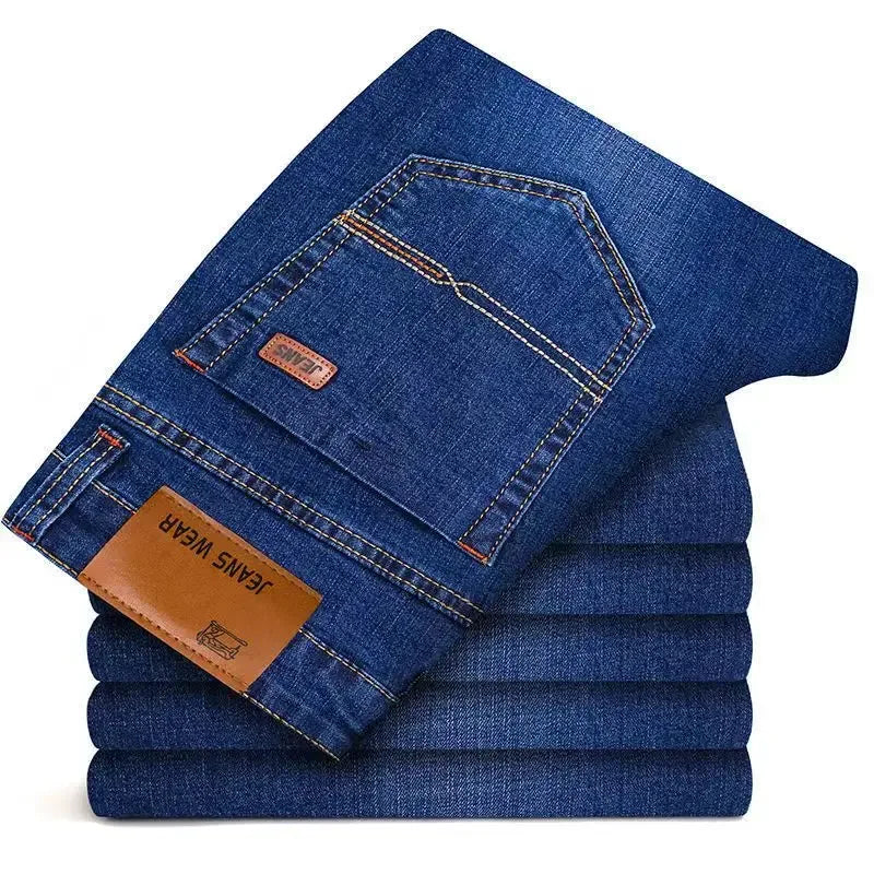 Men's Soft Straight Denim Jeans - ShopHub