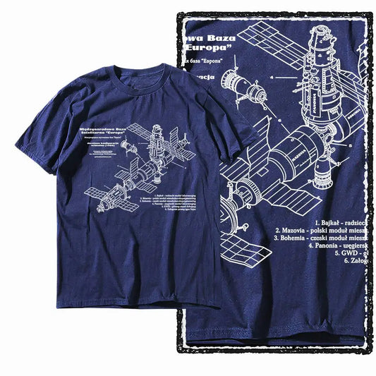 G44 NAVY Cotton Men's Cool Space Graphic T-shirt | Streetwear Big Size O-neck Men's Tee Tshirt