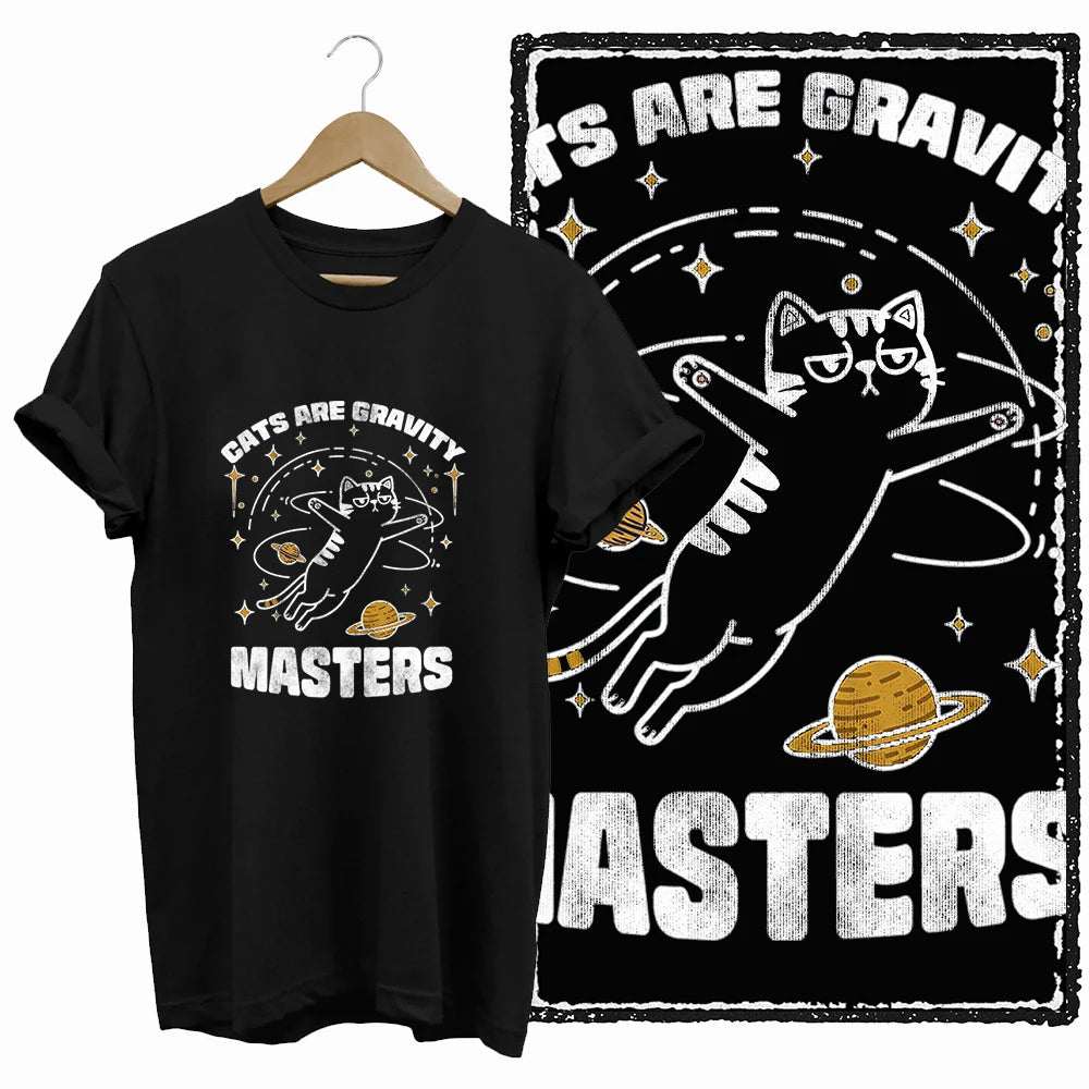 COOLMIND Black Cat Graphic T-Shirt | Women's 50-Design