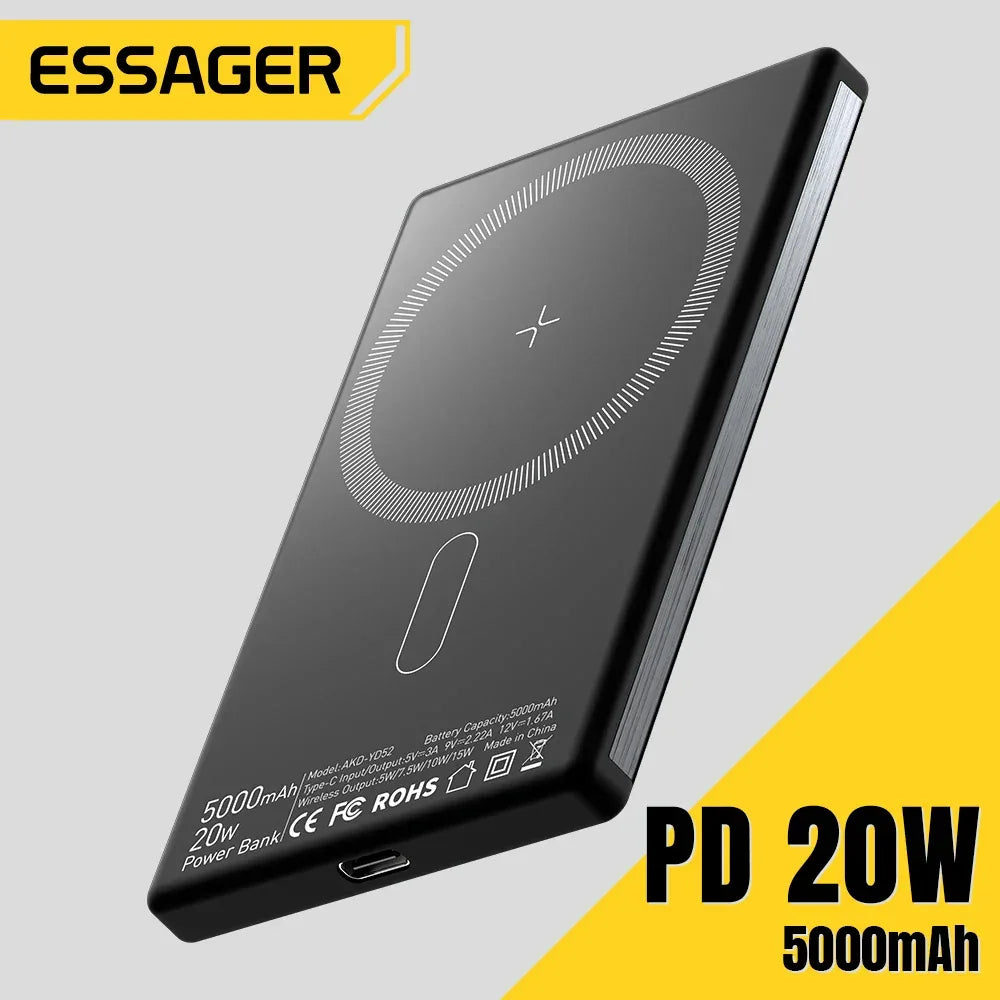 Essager PD 20W Magnetic Wireless Charging Bank - ShopHub