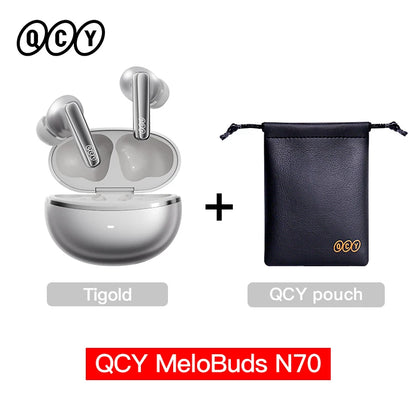 QCY MeloBuds N70 Wireless Earphones with Hybrid Adaptive ANC, Hi-Res Sound, and 50Hrs Battery Life