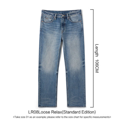 SIMWOOD 2026 Autumn New Loose Relax 13.5oz Heavyweight Washed Vintage Jeans Men Denim Pants Retro  Streetwear
