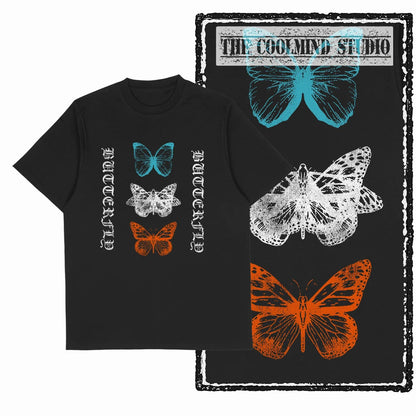 COOLMIND X0111 Butterfly Bliss Graphic Cotton Tee
