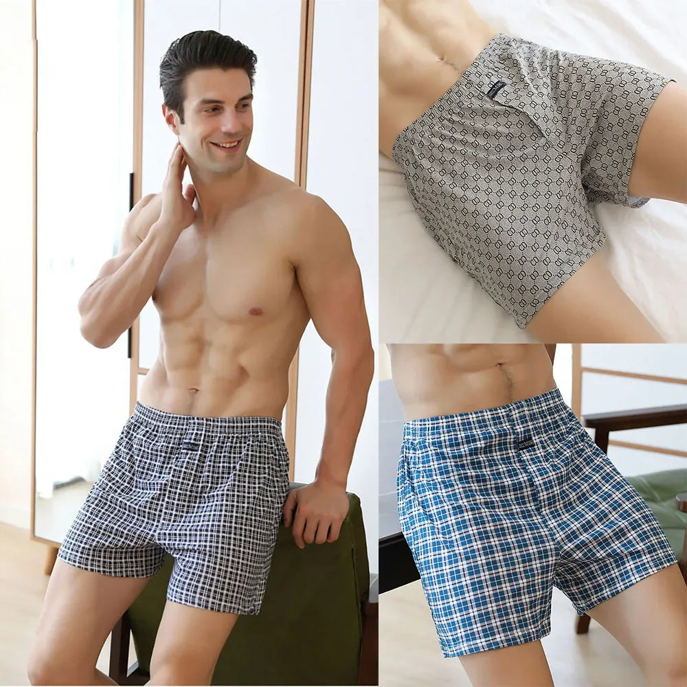 Men's 3 Pack 100% Cotton Pajama Shorts - ShopHub