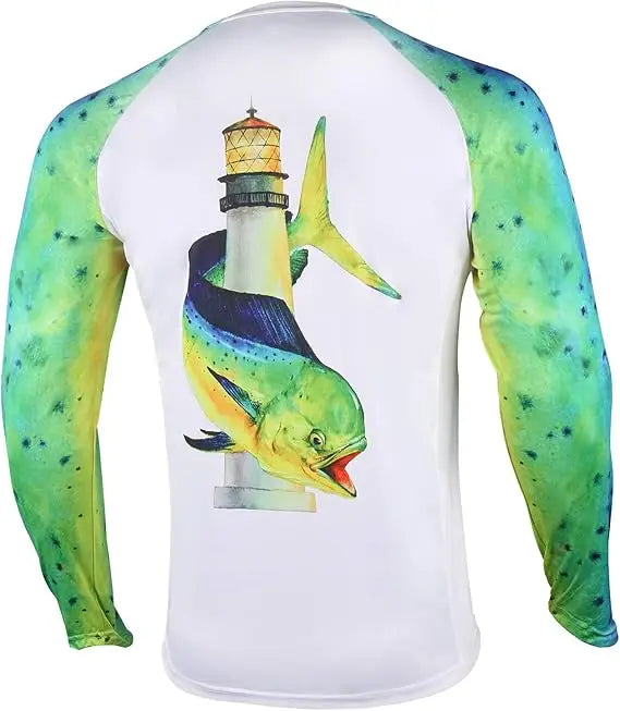 Men's Fishing Hoodie with 3D Printed Sun Protection Suit - Long Sleeved Fishing Top