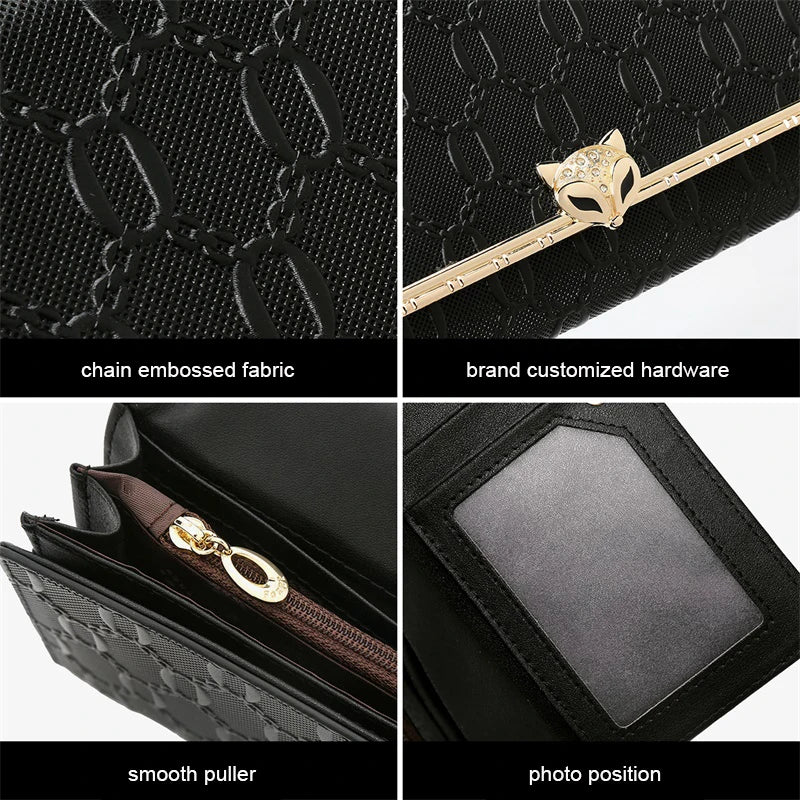 FOXER Split Leather Women's Long Wallet