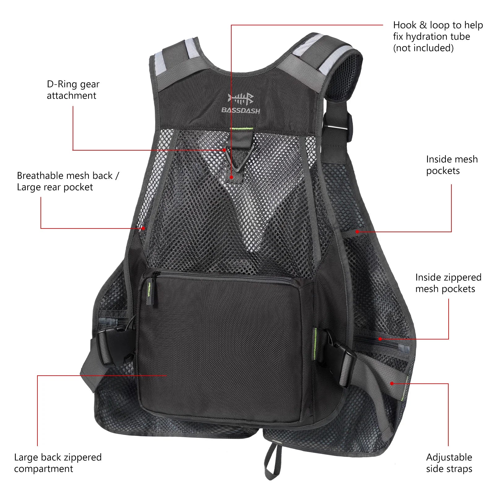 BASSDASH Fishing Vests ShopHub