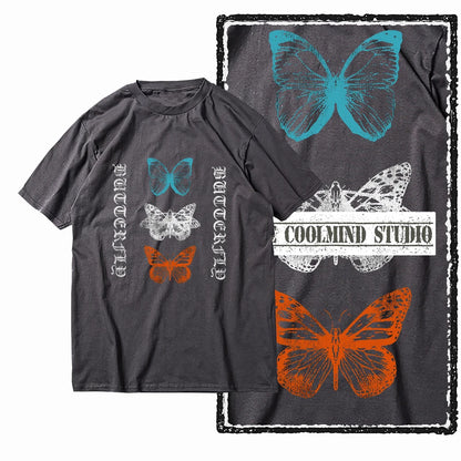 COOLMIND X0119 Wings of Joy Butterfly Cotton Tee