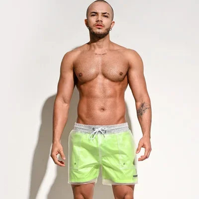 DESMIIT S58A Transparent-Layer Swim Shorts | Unlined