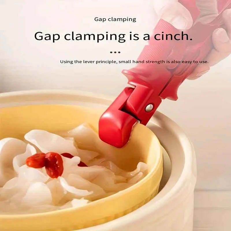 2-in-1 Heat-Resistant Bowl & Plate Lifter Tongs, Non-Slip Kitchen Gripper for Serving Hot Dishes, Anti-Scald