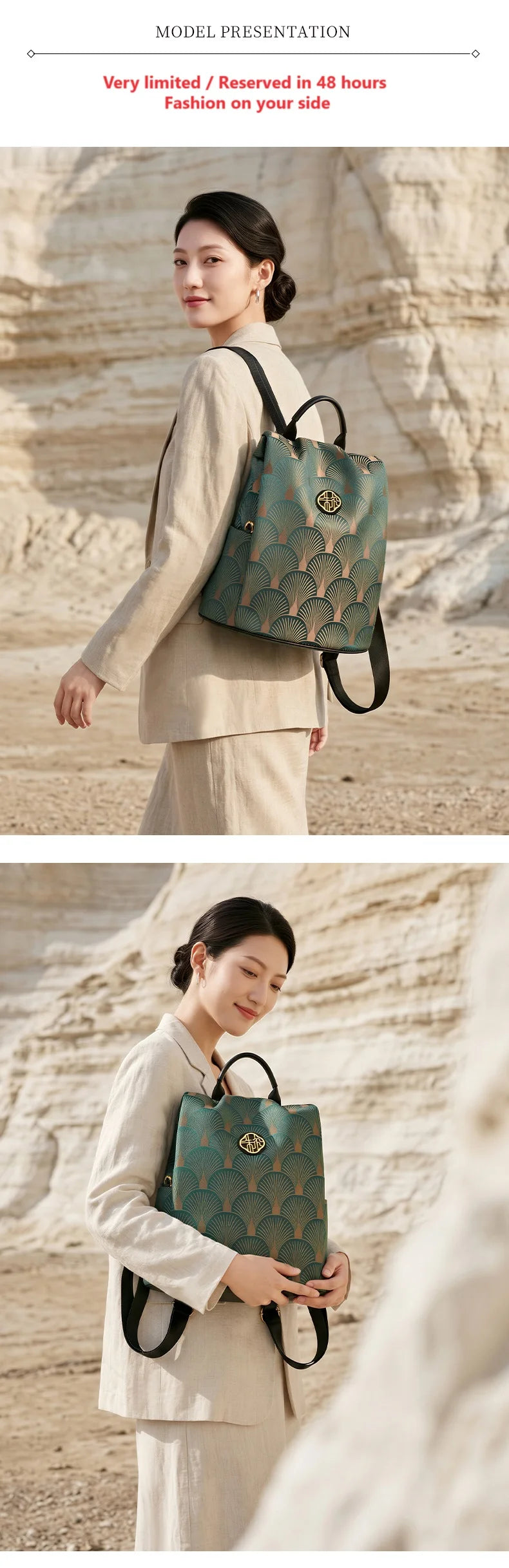 2026 New ZOOLER Handmade Cow Leather Backpack Luxury Large Capacity Backpack Chinese Style Backpack#JH936
