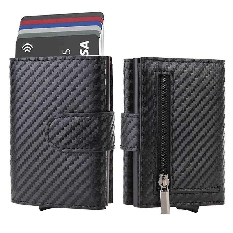Rfid Genuine Leather Men Wallets Fashion Card Holder Trifold Wallet Money Bags Smart Slim Thin Coin Pocket Wallet Purse
