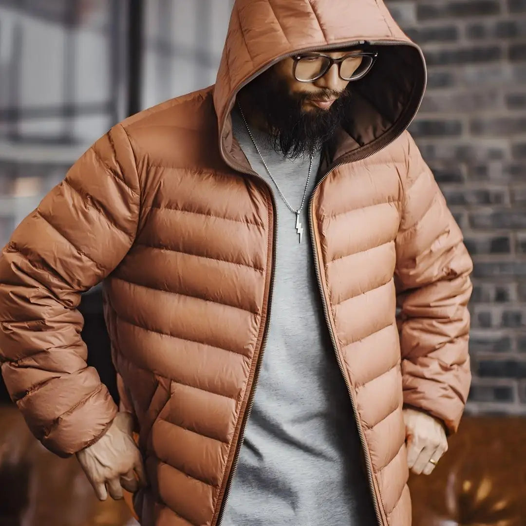 Maden Winter Men's Hooded Down Jacket
