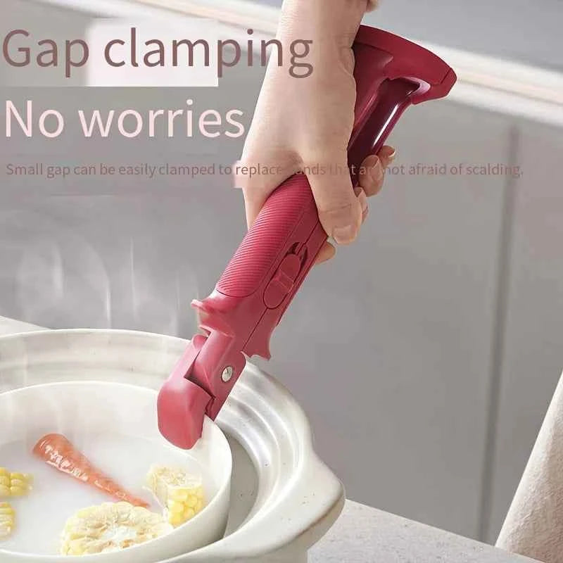 2-in-1 Heat-Resistant Bowl & Plate Lifter Tongs, Non-Slip Kitchen Gripper for Serving Hot Dishes, Anti-Scald