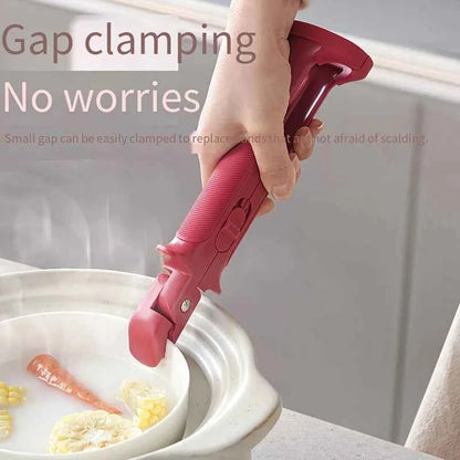 2-in-1 Heat-Resistant Bowl & Plate Lifter Tongs, Non-Slip Kitchen Gripper for Serving Hot Dishes, Anti-Scald