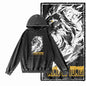 COOLMIND Lion Graphic Pullover | Acid-Washed Black