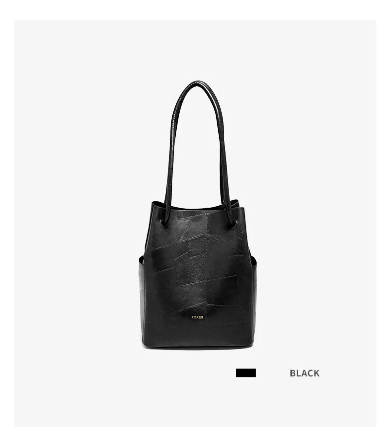 FOXER 2026 Spring New Tote Bag for Women Soft PVC Leather Daily Commute Shoulder Bag Vintage Casual Female Work Handbag
