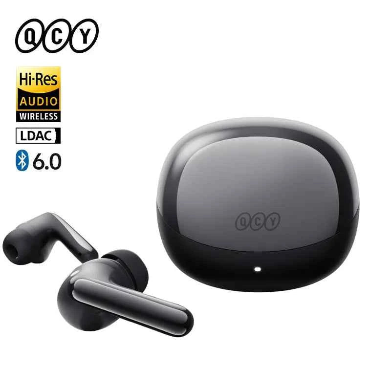 QCY MeloBuds N60 Wireless Earphone - Bluetooth 6.0, Bass Boost, Hi-Res Audio, Hybrid ANC, 45Hrs Playback