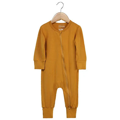 Kids Tales Quiet Days Bamboo-Blend Zip Baby Romper