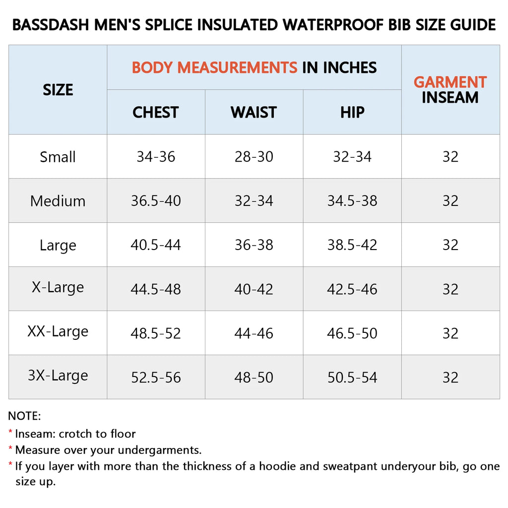 BASSDASH Men’s Insulated Waterproof Hunting & Fishing Bibs ShopHub
