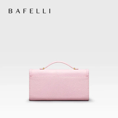 BAFELLI 2026 NEW WOMEN'S HANDBAG LEATHER WALLET PARTY SHOULDER DRESS PURSE LUXURY DESIGNER BRAND FEMALE EVENING BAGS CLUTCHES