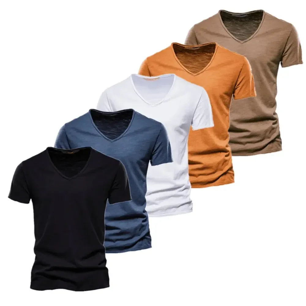 AIOPESON 5 Pack 100% Cotton T-Shirts - ShopHub
