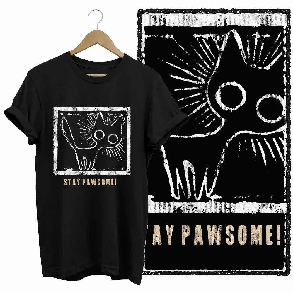 COOLMIND Cat Lover Graphic Cotton T-Shirt | Women's Relaxed Fit