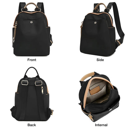 FOXER 2026 New Women's Backpack Soft Cloth Lady Fashion Shoulder Bag Lightweight Anti-theft Large Capacity Commuter Travel Bag