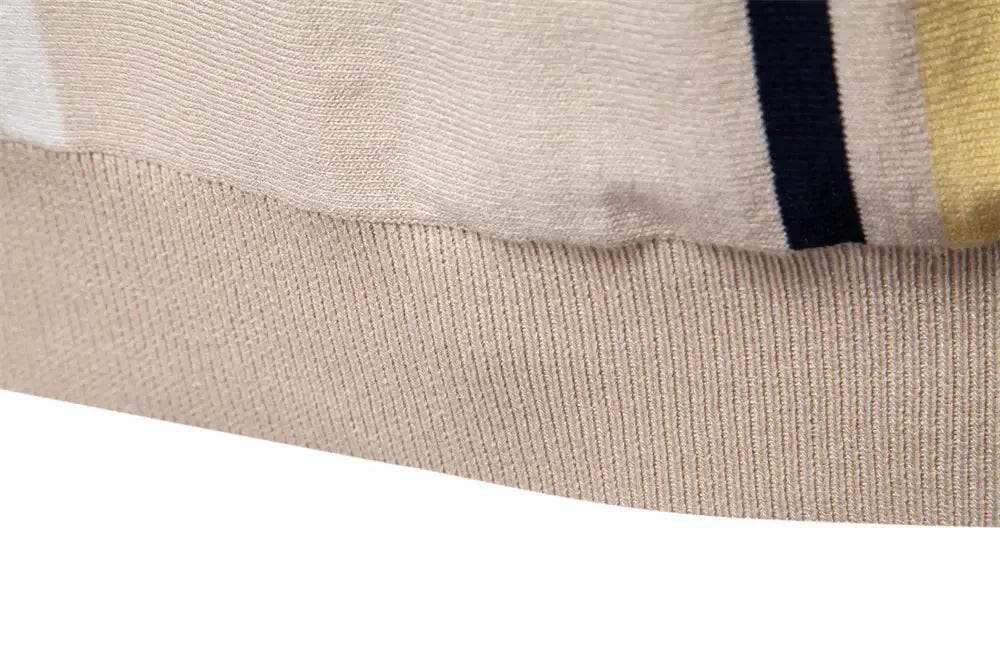 AIOPSON Men's Breathable Striped Polo Shirts - ShopHub