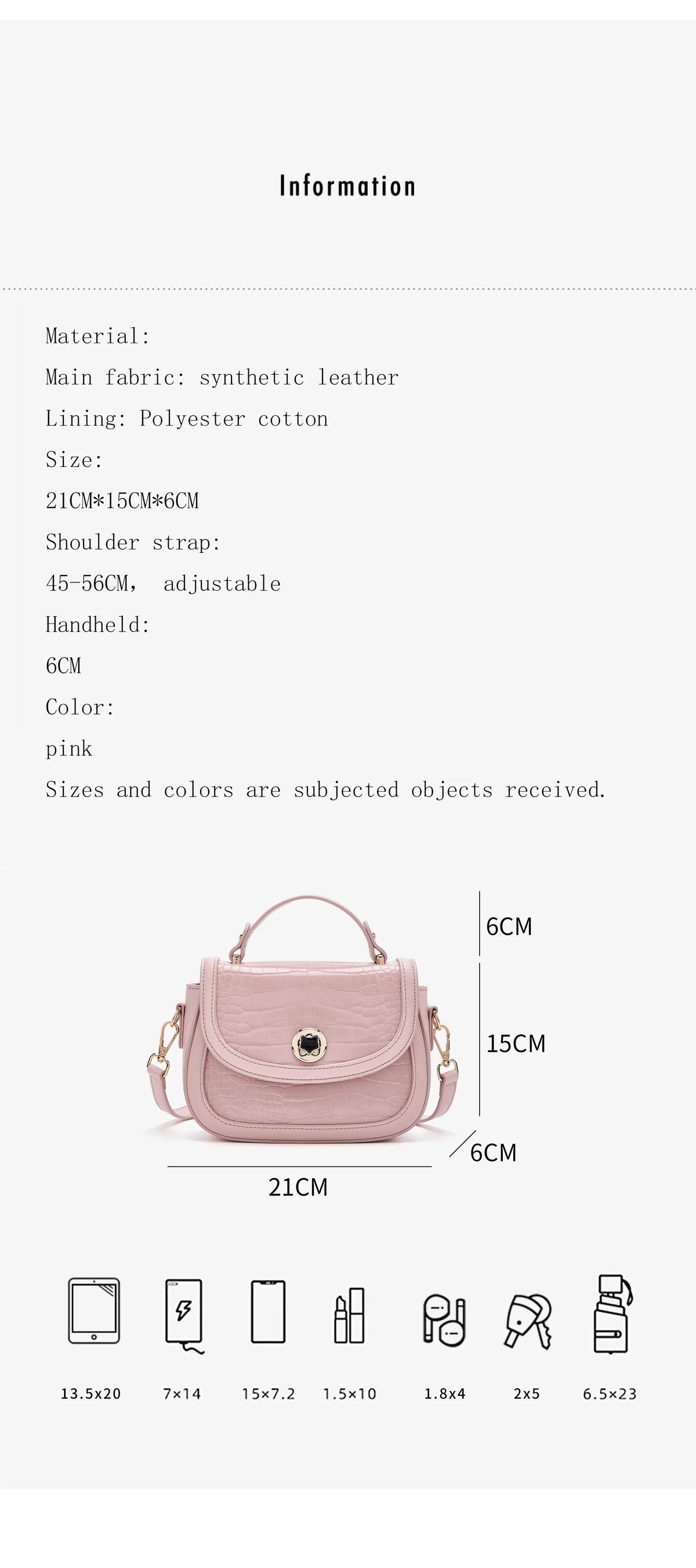 FOXER Chic Luxury Shoulder Bag for Women PU Leather Pink Top‑handle Handbag Fashion Ladies Crossbody Purse for Daily Dating