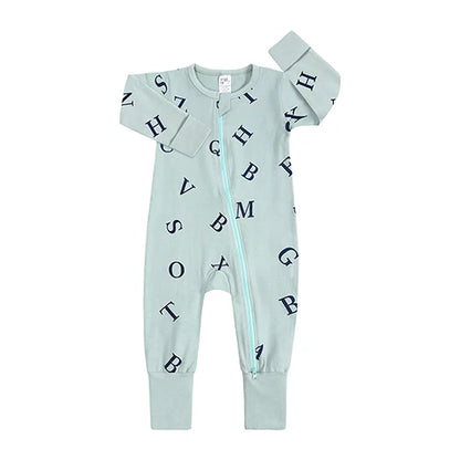 Kids Tales Little Moments Cotton-Blend Double-Zip Baby Romper