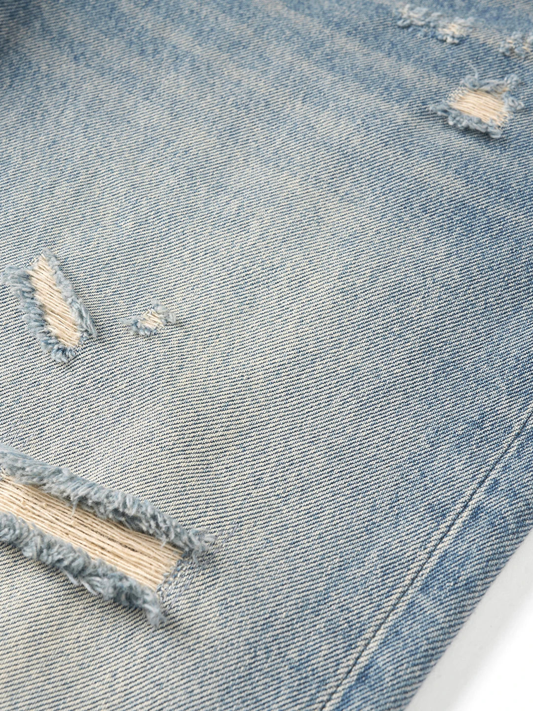 SIMWOOD High Standard 2026 Summer New Loose Relax 14oz Fabric Hole Ripped Jeans Men Vintage Streetwear Fashion Denim Pants