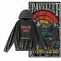 Off-Grid Adventure Graphic Acid-Washed Black Hoodie