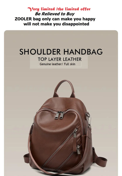 ZOOLER 2026 Limited &New Women Leather Backpack 100% Genuine Leather Backpack Fashion Travel Bag Girls Hot Business Need #SC2188